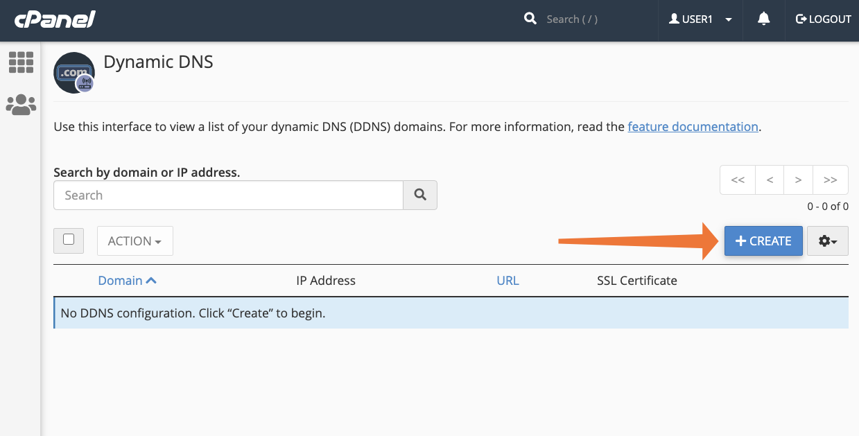 cPanel Create Dynamic DNS