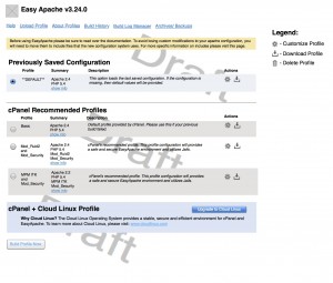 cPanel Recommended Profiles